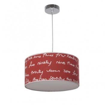Distribuidor - Lâmpadas Diversas | Colgantes Infantil | COLGANTE LETTERS ROJO/BLANCO 2XE27 REGX35D Ref: 076093507
